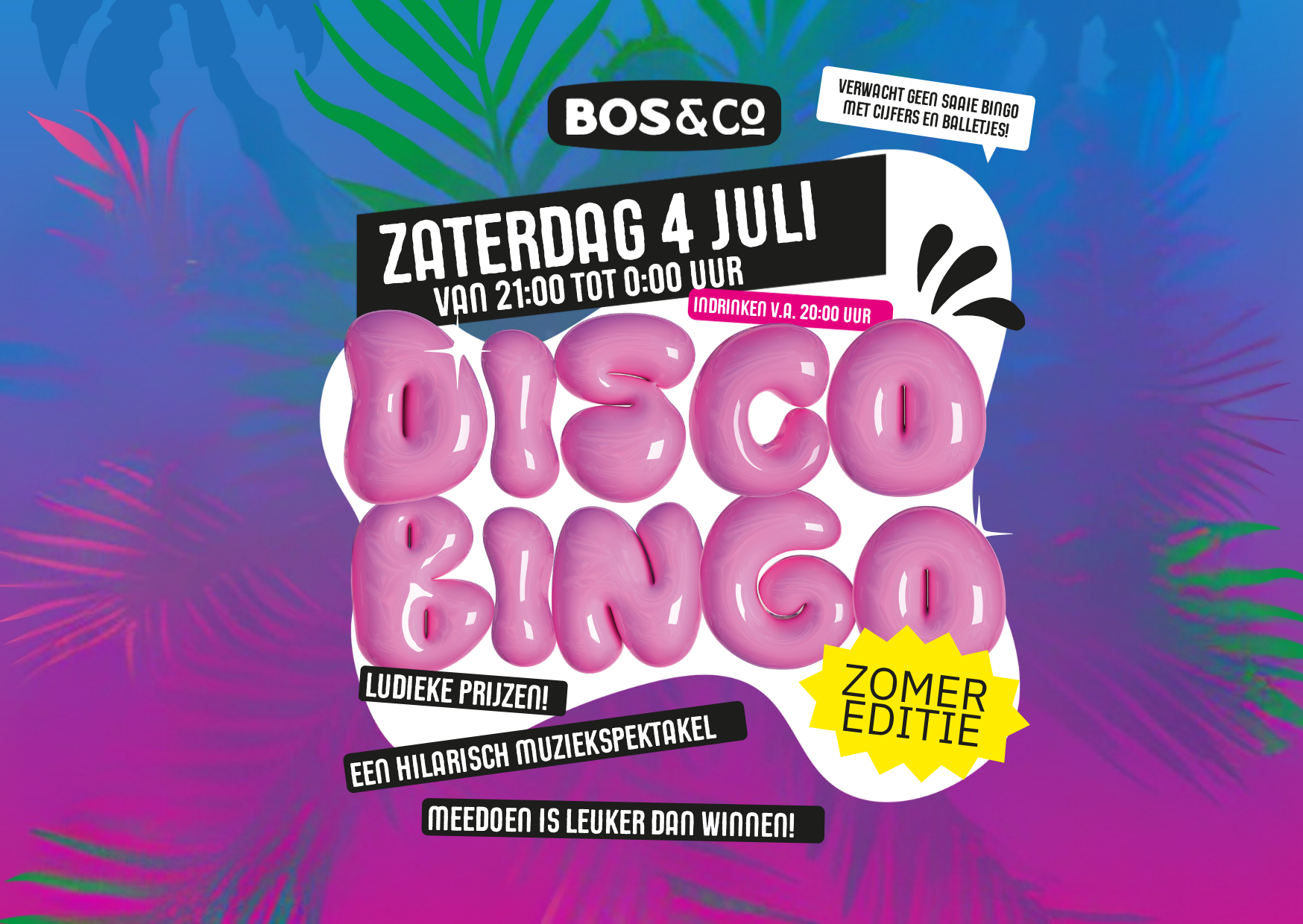 Disco bingo! | Bos & Co - Oosterhout