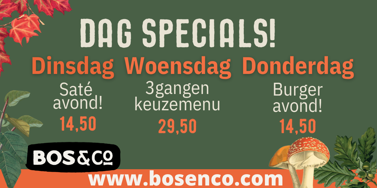 Bannerspecials | Eten & Drinken | Bos & Co - Oosterhout